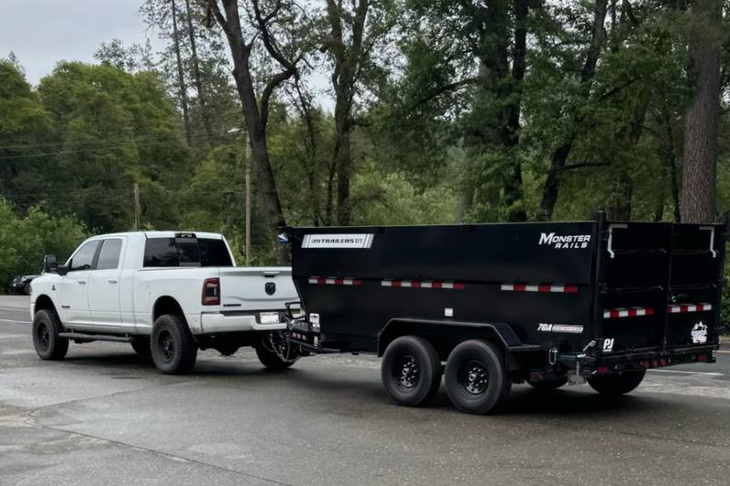 Summit Junk Removal truck and dump trailer
